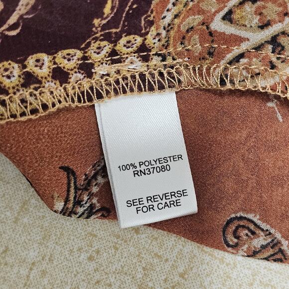 Boho Tunic Top Sz L Layered Patchwork High Low Forest Fairy Autumn Fall - Picture 10 of 11